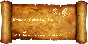 Komor Gabriella névjegykártya