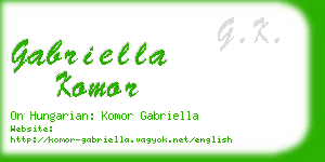 gabriella komor business card